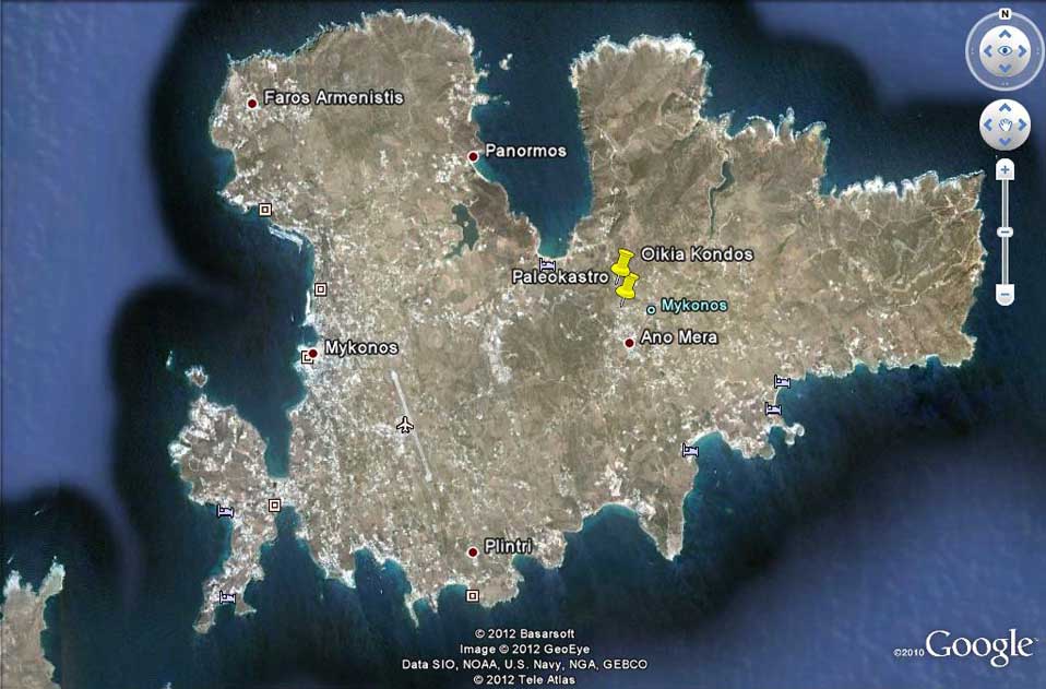 Google Earth Image of Mykonos